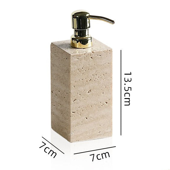 Yellow Travertine Bathroom Toiletry Storage Set Hypersku