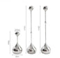 Silver Taper Candle Holder | Sculptural Water Drop Design Hypersku