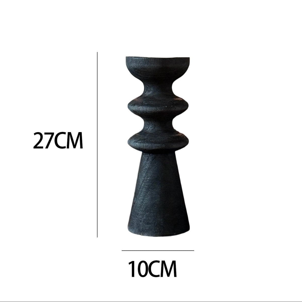 PRICE!!! Carved Wooden Sculptural Candle Holder Hypersku