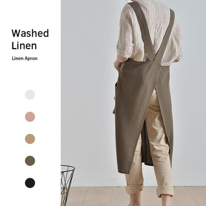 Simple Linen Apron for Kitchen and Cafe Hypersku