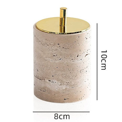 Yellow Travertine Bathroom Organizer Set Hypersku