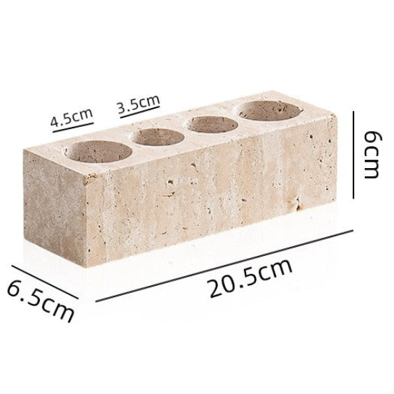 Yellow Travertine Bathroom Toiletry Storage Set Hypersku