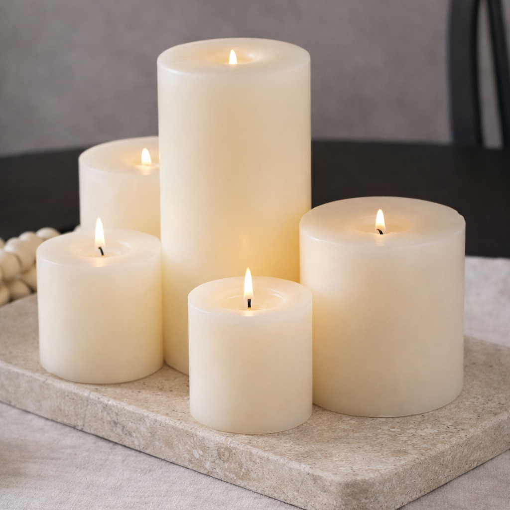 Classic Ivory Pillar Candle – Timeless Collection Hypersku