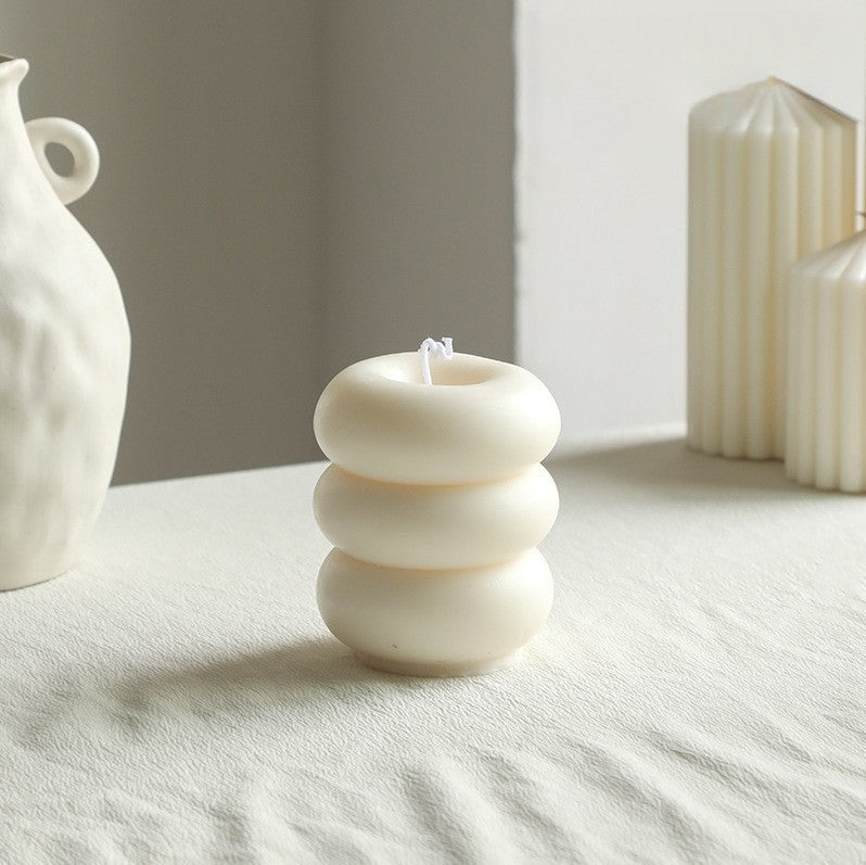 Sculptural Nordic Candle – Minimal White Collection Hypersku